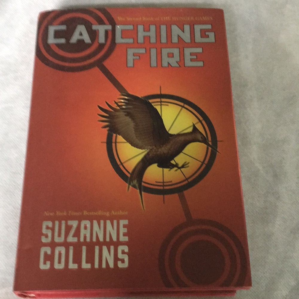 “Catching Fire,” The second book of the Hunger Games.